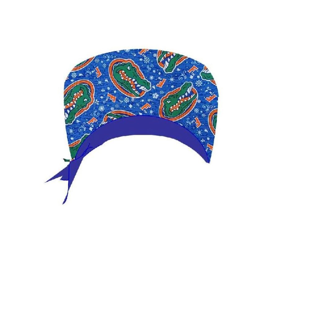 Florida Gators Pixie Scrub Cap, Surgical Hat, Chefs Hat, Chemo Hat, unisex